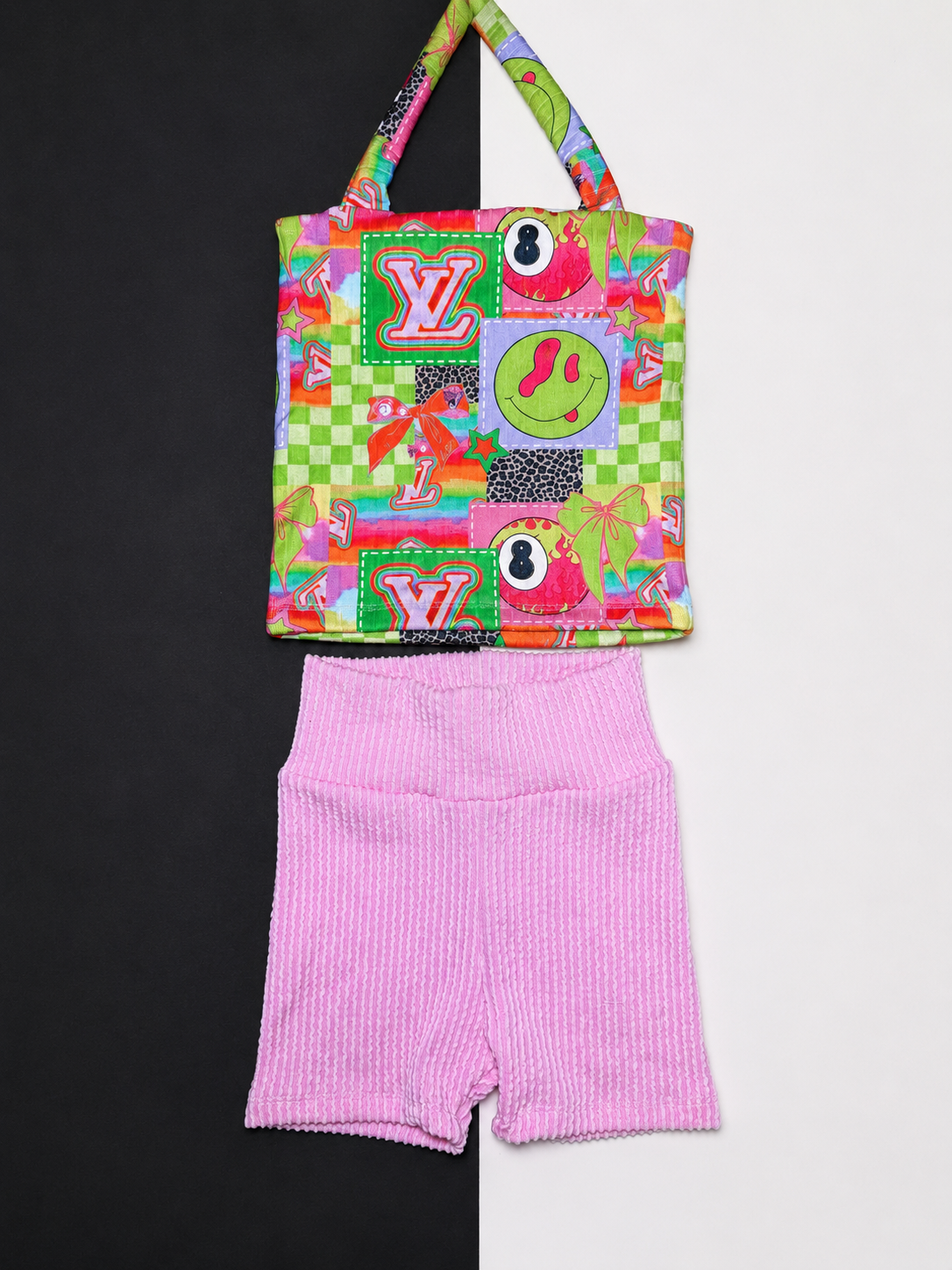 2T Neon Boujee Tube with straps & Bikers