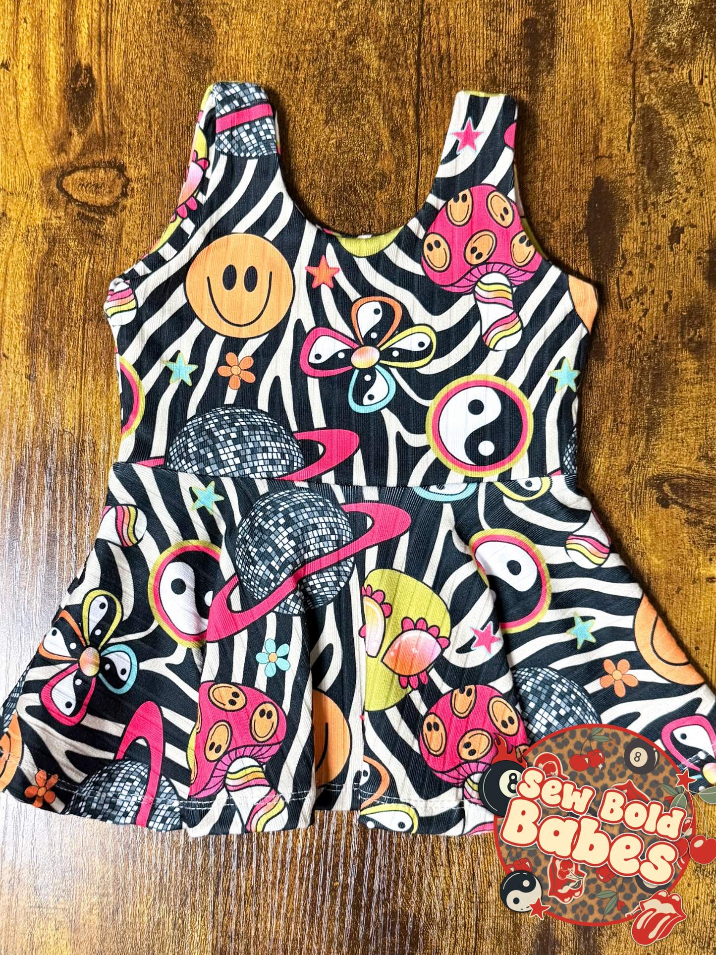 Retro Smiley Peplum
