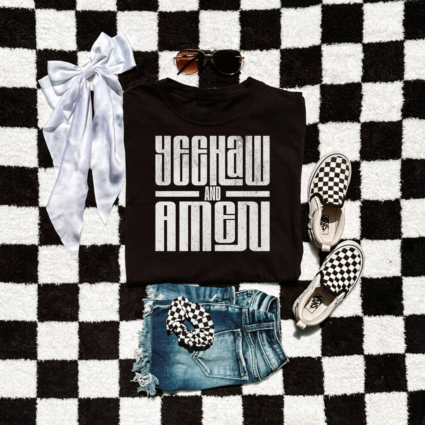 Yeehaw & Amen (White)