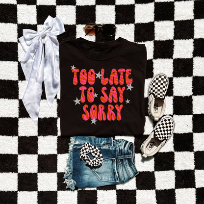 Too late to say sorry