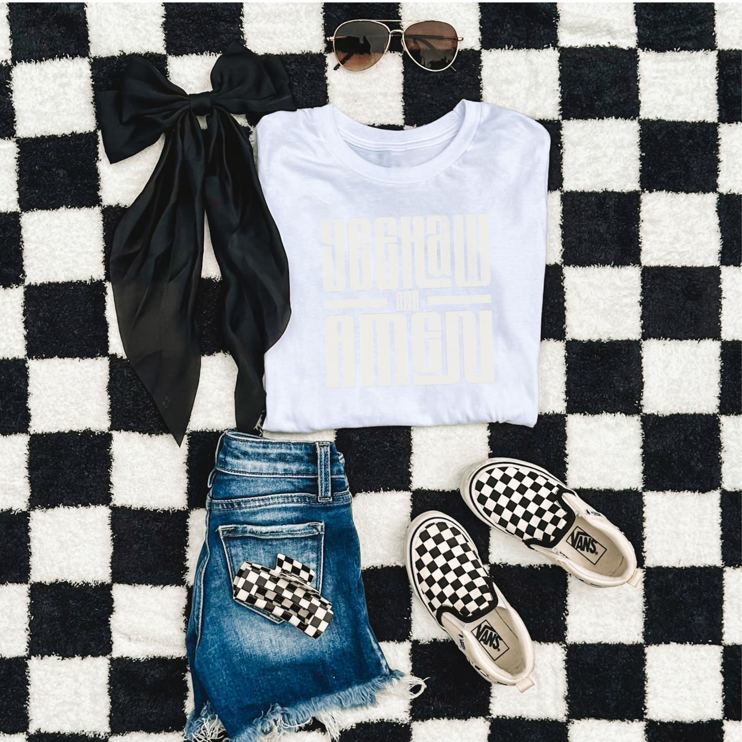 Yeehaw & Amen (White)